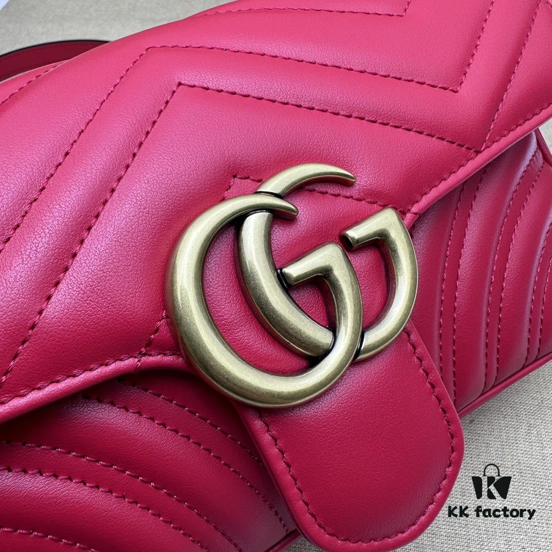 693091b76e68136f4d9a9b9e GUCCI New Model Cabinet Quality, Top Original Single Item, Actual Photos, Model Number 446744 New Red, Size W23xH14xD6cm, In Stock