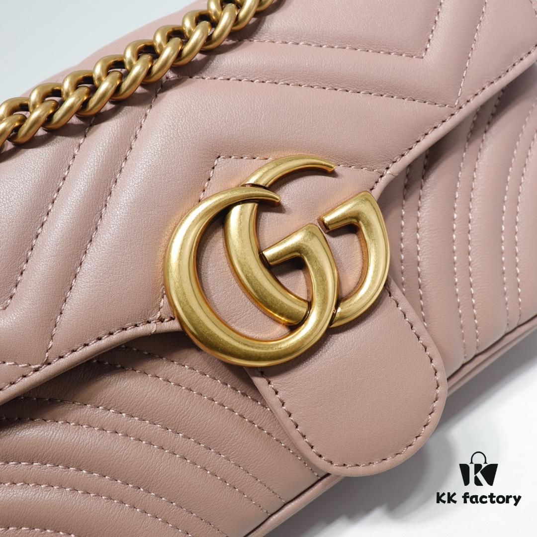 693091bb6e68136f4d9a9ba6 GUCCI New Arrival Cabinet Quality, Top Original Single Item, Actual Photos, Model No. 446744 Nude Pink, Size W23xH14xD6cm, In Stock