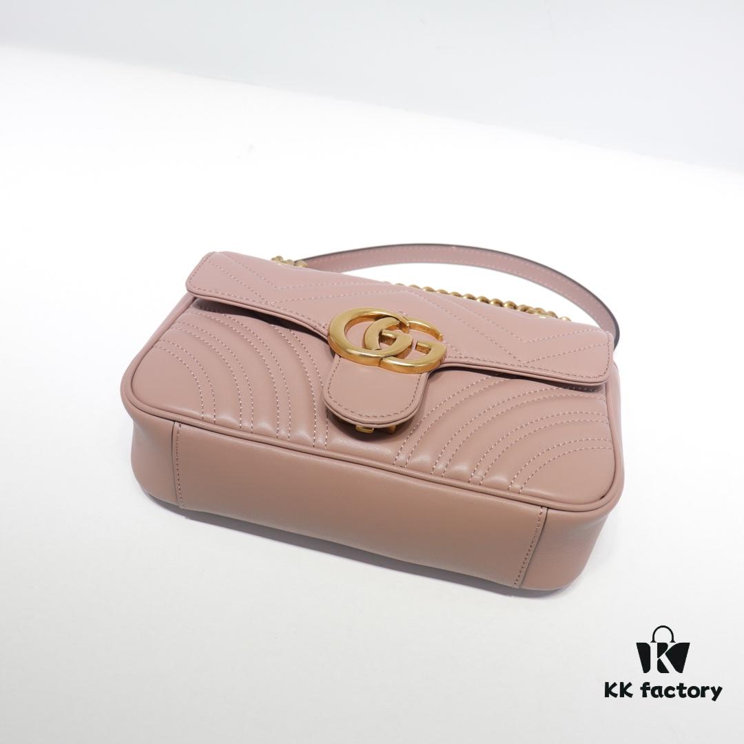 693091bd6e68136f4d9a9baa GUCCI New Arrival Cabinet Quality, Top Original Single Item, Actual Photos, Model No. 446744 Nude Pink, Size W23xH14xD6cm, In Stock