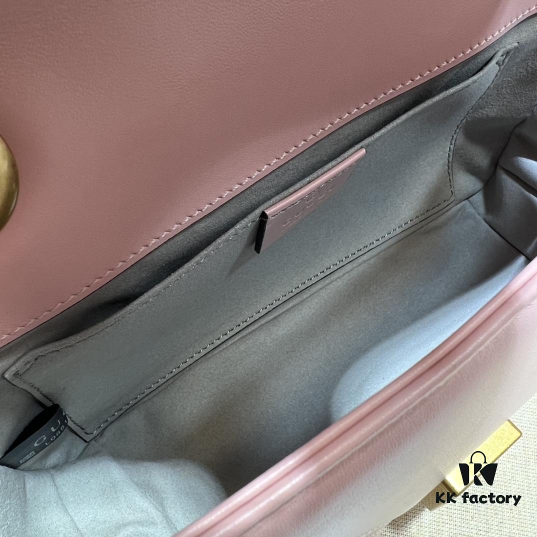 693091c26e68136f4d9a9bb1 GUCCI New Arrival Cabinet Quality, Top Original Single Item, Real Photo, Model No. 446744 Light Pink, Size W23xH14xD6cm, In Stock