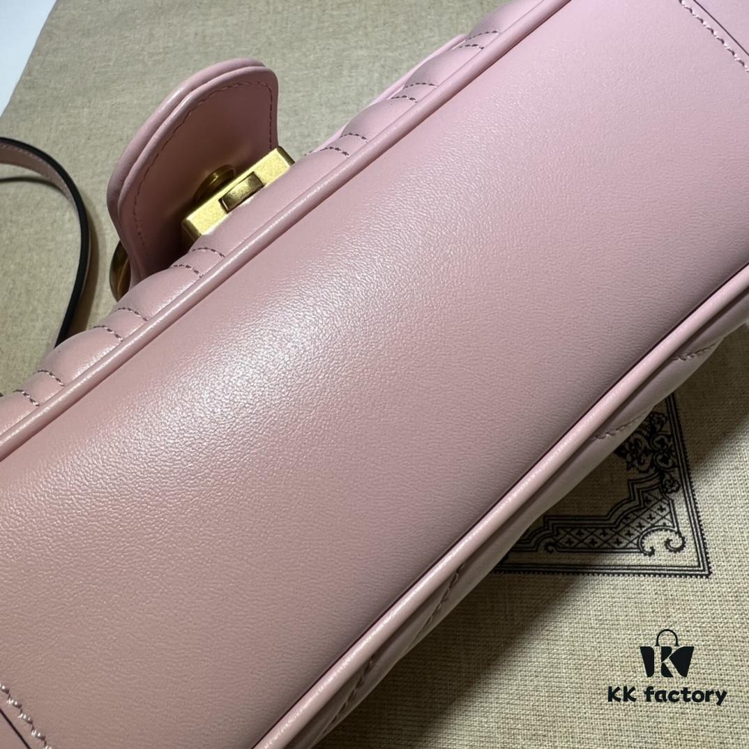 693091c36e68136f4d9a9bb2 GUCCI New Arrival Cabinet Quality, Top Original Single Item, Real Photo, Model No. 446744 Light Pink, Size W23xH14xD6cm, In Stock