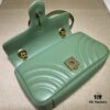 693091c96e68136f4d9a9bbc GUCCI High-End Original Stock, Counter Quality, Real Photo! Model No. 446744 Light Green, Size: 23x14x6 cm