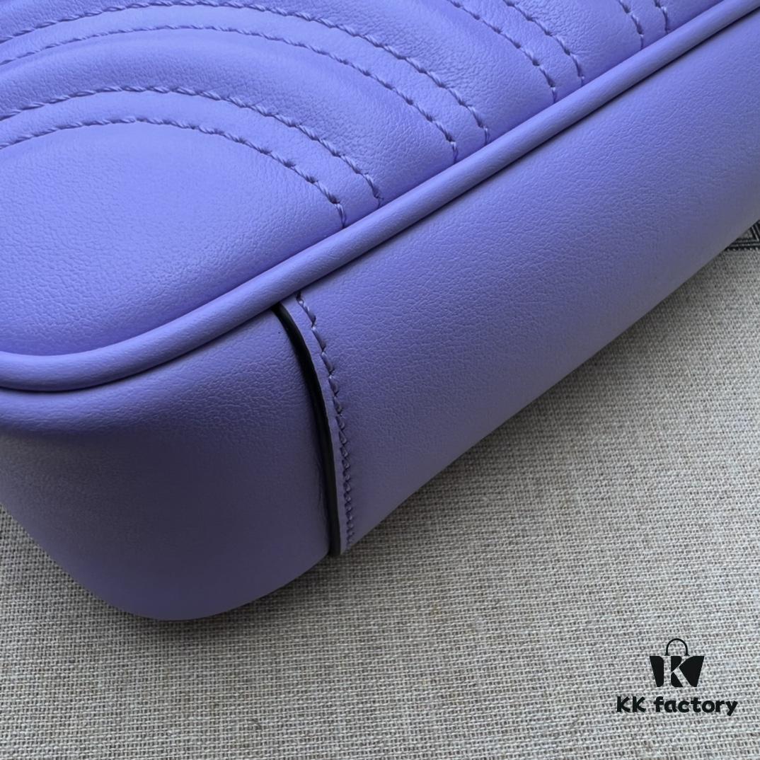 693091cd6e68136f4d9a9bc2 GUCCI Counter Quality, Top Original Single Item, Actual Photos! Model No. 446744 Light Purple, Size: 23cm (W) x 14cm (H) x 6cm (Side Width), In Stock and Ready to Ship