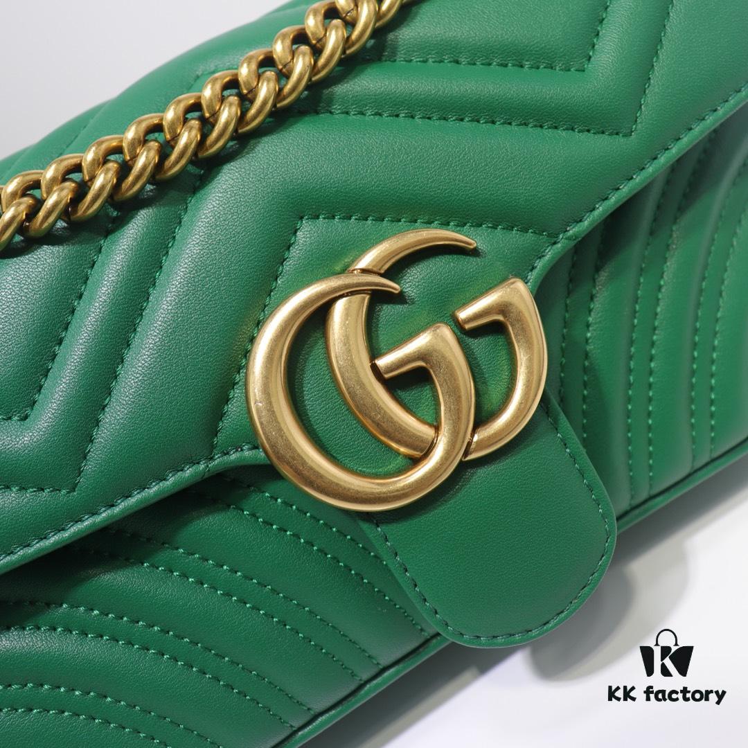693091cf6e68136f4d9a9bc8 GUCCI New Arrival Cabinet Quality, Top Original Stock, Real Photos, Model No. 446744 Green, Size W23xH14xD6cm In Stock (Quality Upgraded)