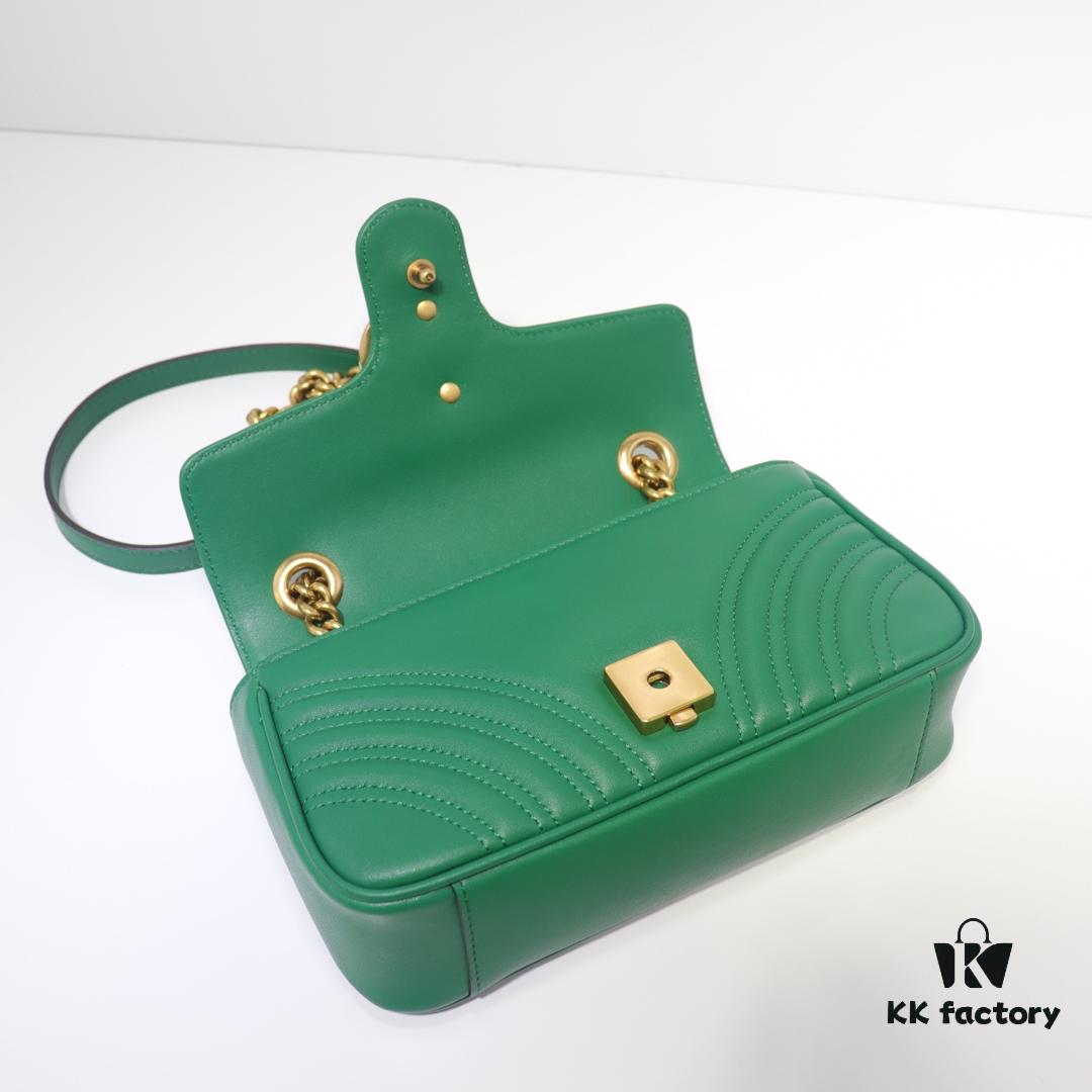 693091d16e68136f4d9a9bc9 GUCCI New Arrival Cabinet Quality, Top Original Stock, Real Photos, Model No. 446744 Green, Size W23xH14xD6cm In Stock (Quality Upgraded)