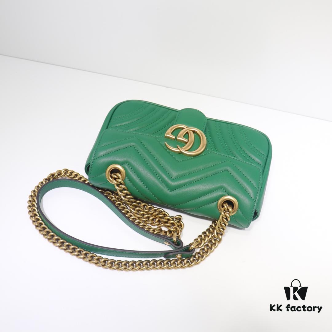 693091d26e68136f4d9a9bcb GUCCI New Arrival Cabinet Quality, Top Original Stock, Real Photos, Model No. 446744 Green, Size W23xH14xD6cm In Stock (Quality Upgraded)