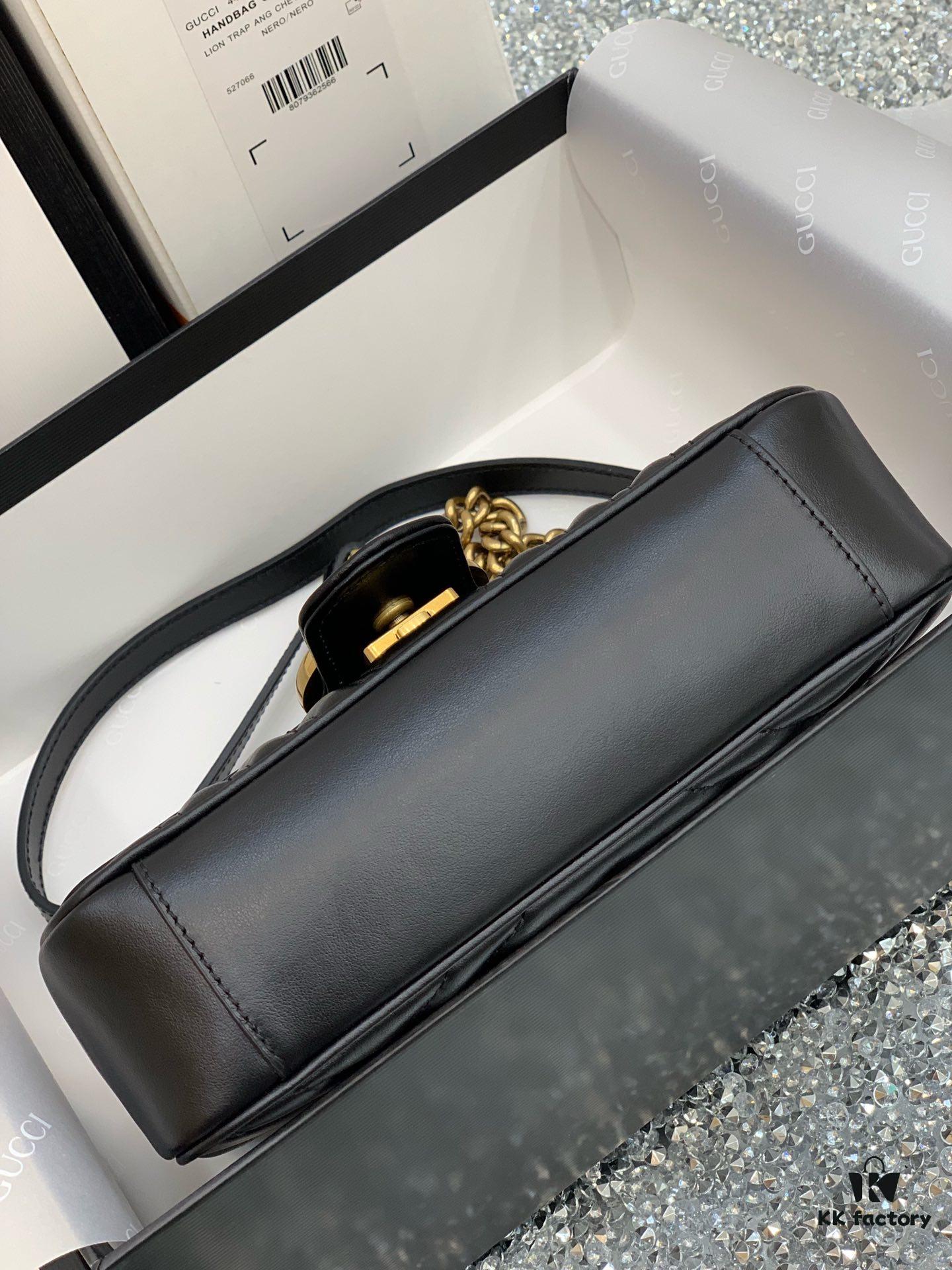 693091dc6e68136f4d9a9bdb Original Factory Leather 😀 GUCCI Italian Original Leather, Counter Quality, Real Product Photos. Model 446744 Black, Size: 22*13*6cm, In Stock