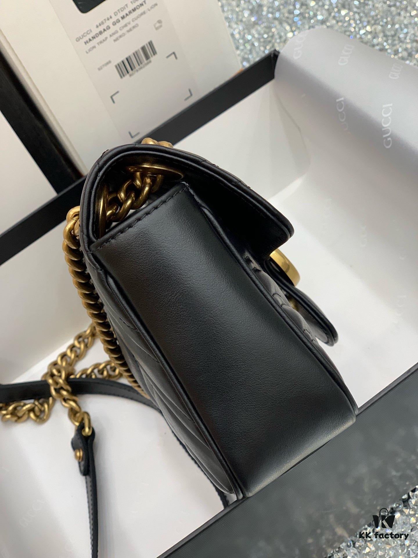 693091dc6e68136f4d9a9bdc Original Factory Leather 😀 GUCCI Italian Original Leather, Counter Quality, Real Product Photos. Model 446744 Black, Size: 22*13*6cm, In Stock