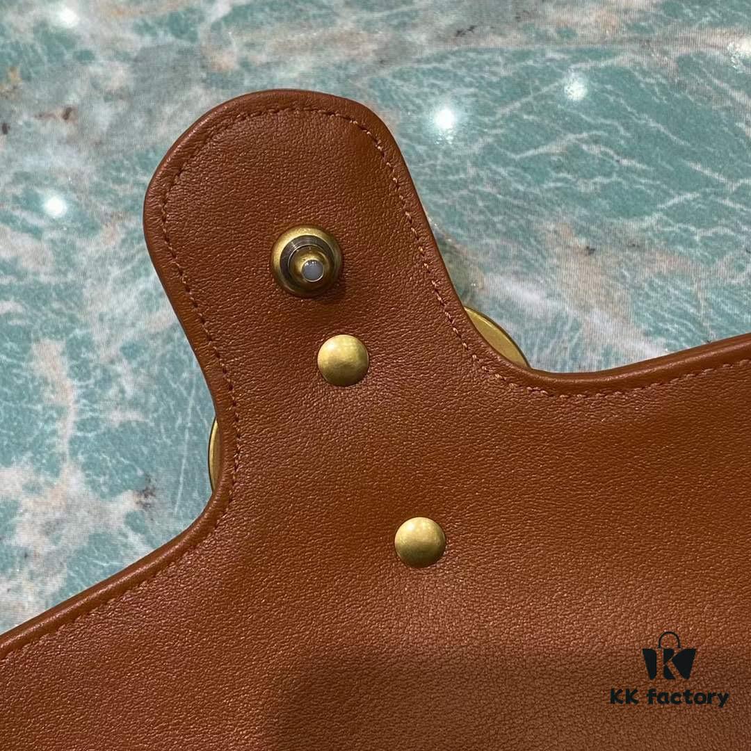 693091ef6e68136f4d9a9bfc Original Factory Leather 😀 GUCCI Italian Original Leather, Counter Quality, Actual Photos. Model 446744 Caramel Color, Size: 22*13*6cm, In Stock