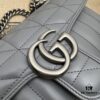 693091f36e68136f4d9a9c03 GUCCI New Arrival Cabinet Quality, Top Original Single Item, Actual Photos, Model No. 446744 Gray Checkered, Size W23xH14xD6cm, In Stock