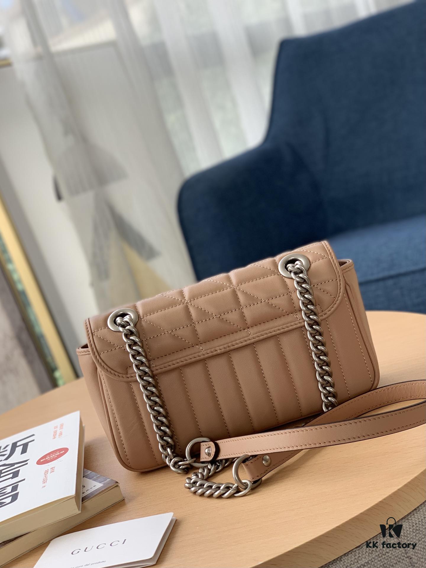 693092016e68136f4d9a9c1b GUCCI New Arrival Cabinet Quality, Top Original Single Item, Actual Photos, Model No. 446744 Rose Beige Checkered Pattern, Size W23xH14xD6cm, In Stock Ready to Ship