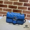 693092046e68136f4d9a9c1e GUCCI New Arrival Cabinet Quality, Top Original Single Item, Real Photo, Model No. 446744 Blue Leather Checkered Pattern, Size W23xH14xD6cm, In Stock