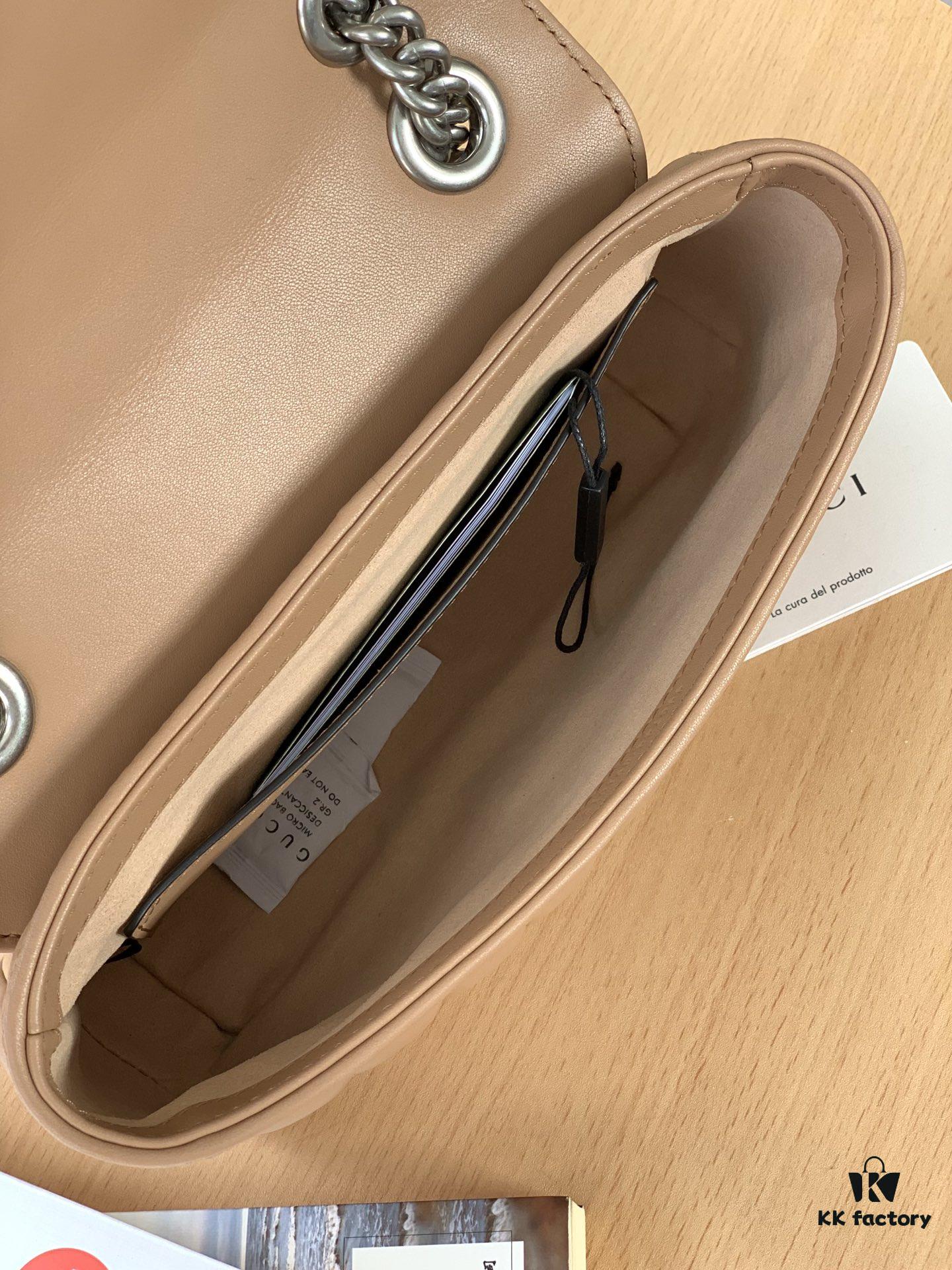 693092056e68136f4d9a9c1f GUCCI New Arrival Cabinet Quality, Top Original Single Item, Actual Photos, Model No. 446744 Rose Beige Checkered Pattern, Size W23xH14xD6cm, In Stock Ready to Ship