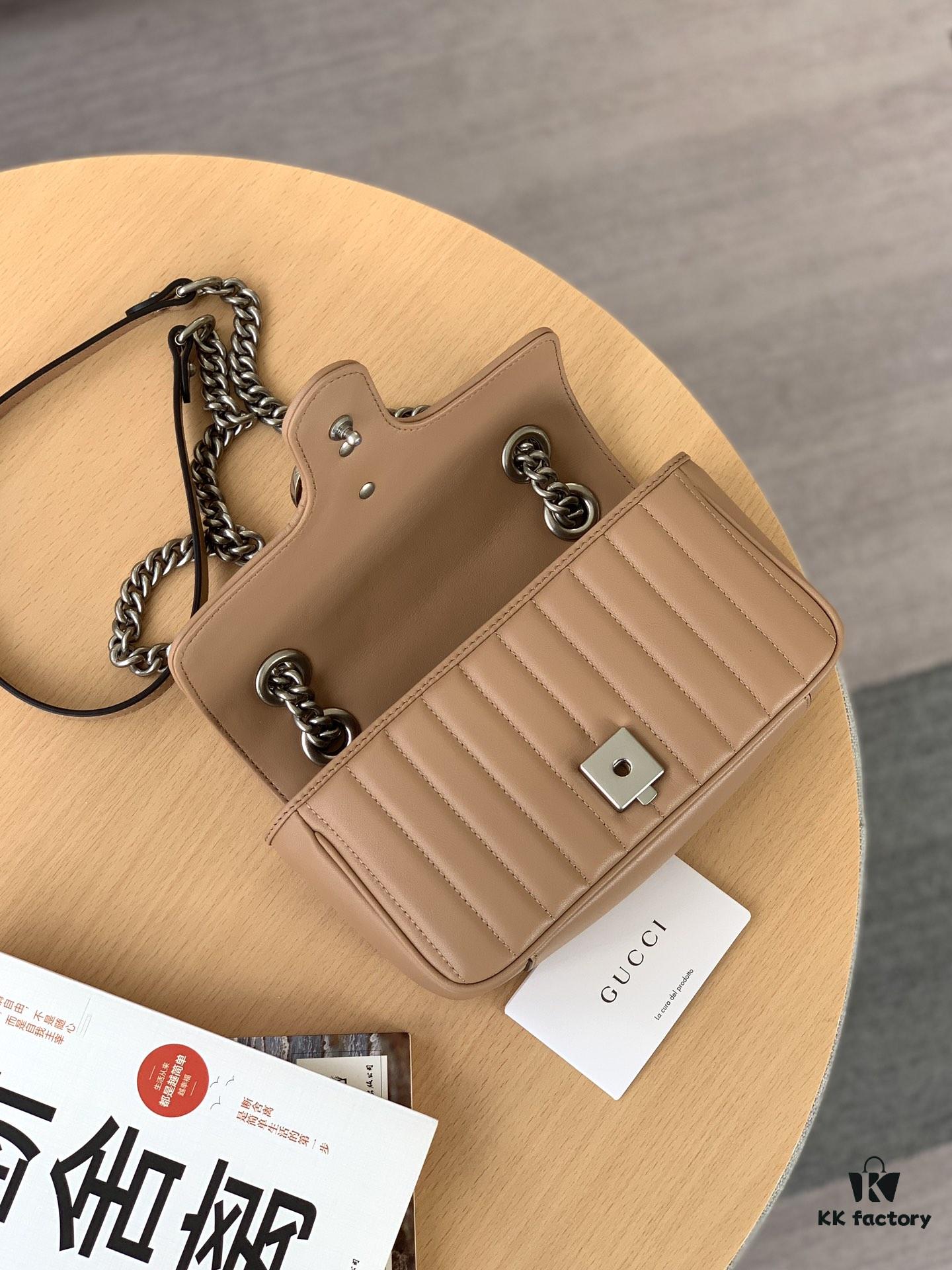 693092056e68136f4d9a9c20 GUCCI New Arrival Cabinet Quality, Top Original Single Item, Actual Photos, Model No. 446744 Rose Beige Checkered Pattern, Size W23xH14xD6cm, In Stock Ready to Ship