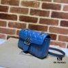 693092056e68136f4d9a9c21 GUCCI New Arrival Cabinet Quality, Top Original Single Item, Real Photo, Model No. 446744 Blue Leather Checkered Pattern, Size W23xH14xD6cm, In Stock