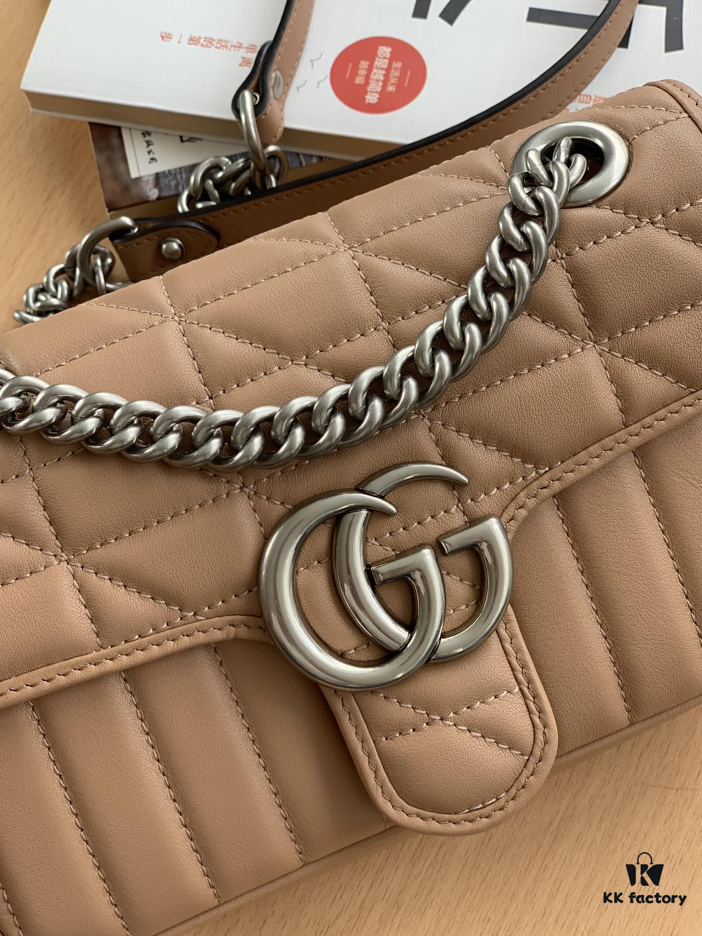 693092056e68136f4d9a9c22 GUCCI New Arrival Cabinet Quality, Top Original Single Item, Actual Photos, Model No. 446744 Rose Beige Checkered Pattern, Size W23xH14xD6cm, In Stock Ready to Ship