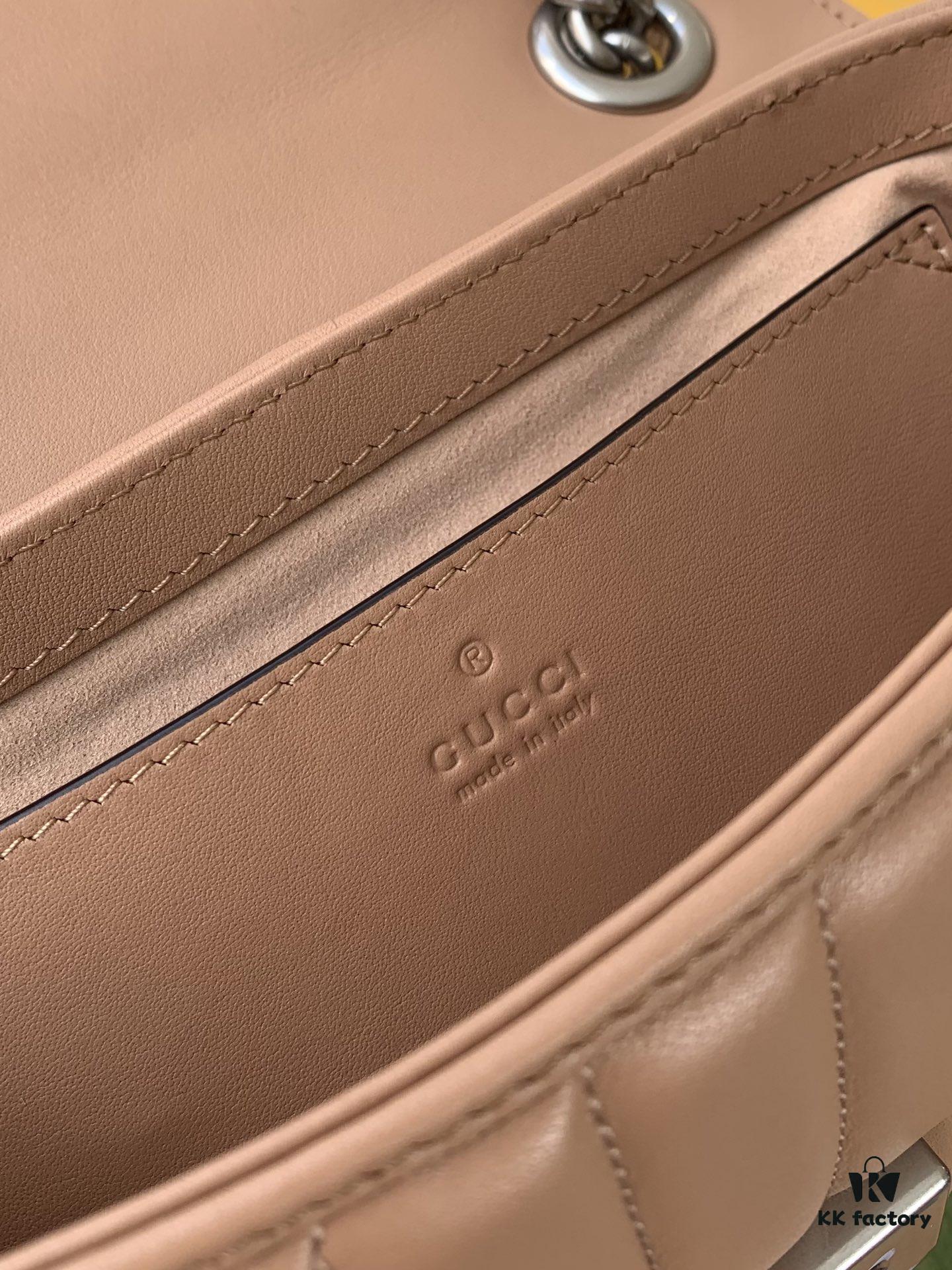 693092066e68136f4d9a9c25 GUCCI New Arrival Cabinet Quality, Top Original Single Item, Actual Photos, Model No. 446744 Rose Beige Checkered Pattern, Size W23xH14xD6cm, In Stock Ready to Ship