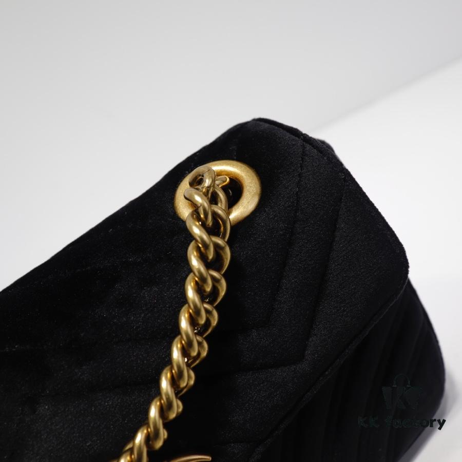 693092116e68136f4d9a9c38 GUCCI New Arrival Cabinet Quality, Top Original Single Item, Actual Photos, Model No. 446744 Grey Velvet, Size W23xH14xD6cm, In Stock