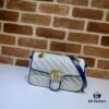 693092196e68136f4d9a9c46 GUCCI New Arrival High-Quality Authentic Stock, Top-Tier Original Order Item, Real Photo! White and Blue 446744, Size: 23 x 14 x 6 cm