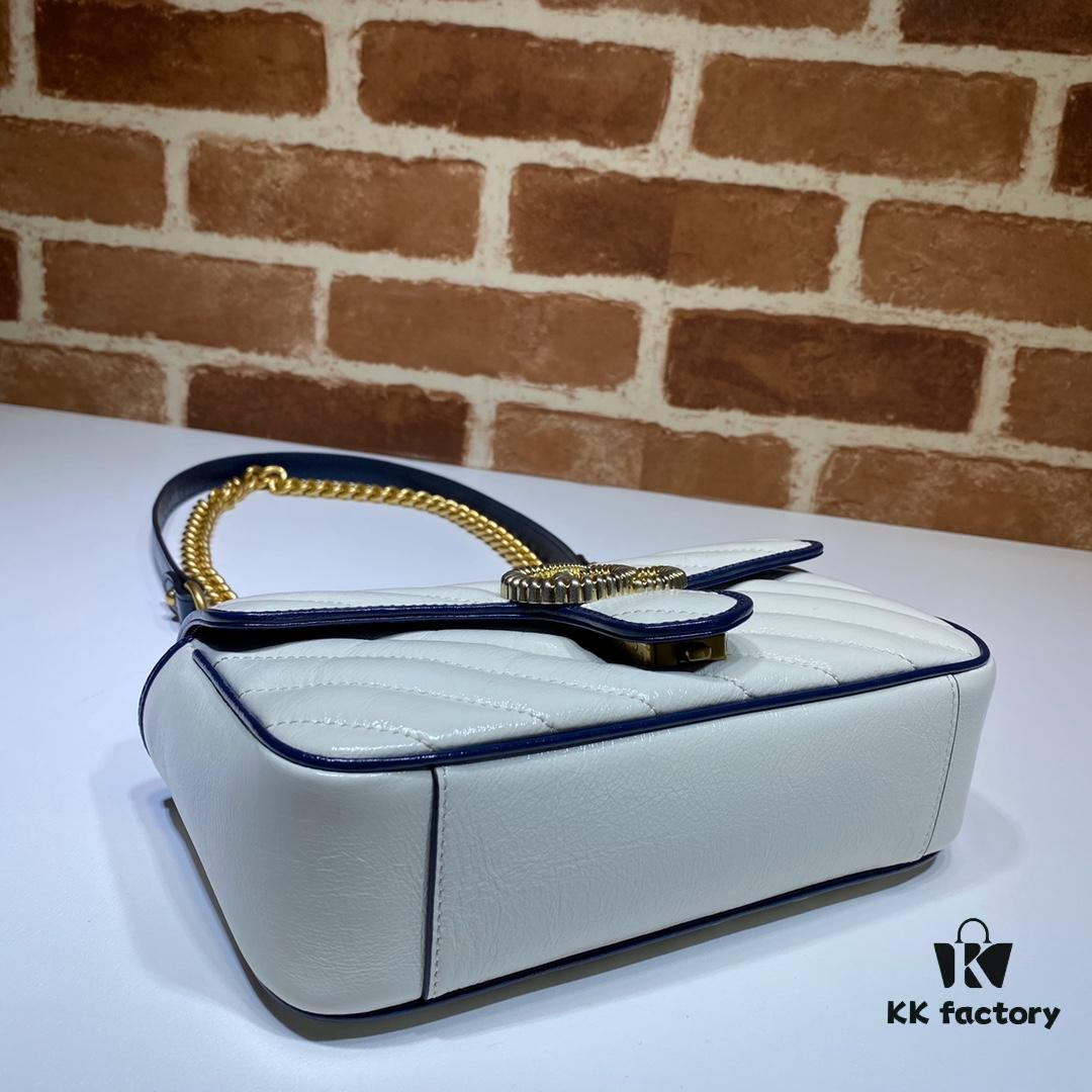 6930921a6e68136f4d9a9c4b GUCCI New Arrival High-Quality Authentic Stock, Top-Tier Original Order Item, Real Photo! White and Blue 446744, Size: 23 x 14 x 6 cm