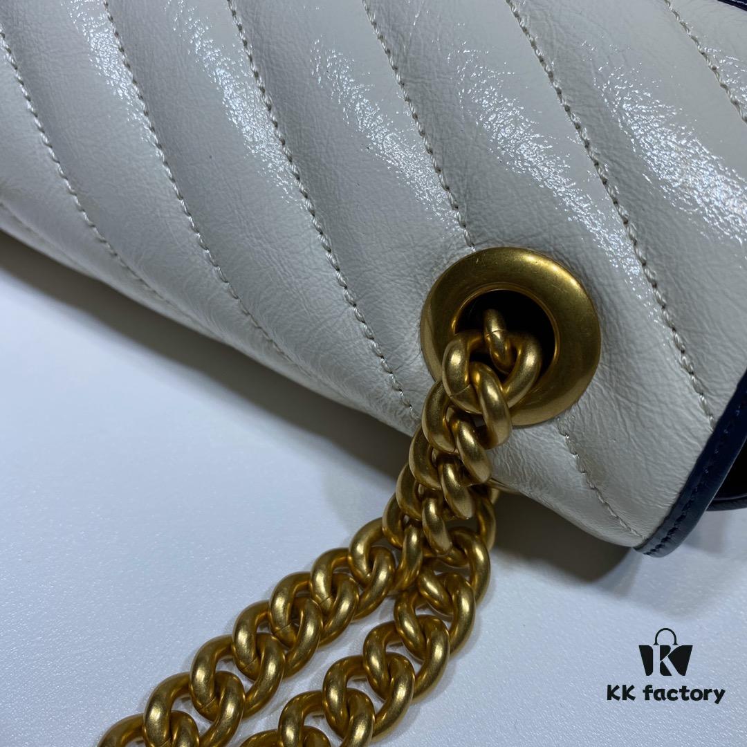 6930921d6e68136f4d9a9c4e GUCCI New Arrival High-Quality Authentic Stock, Top-Tier Original Order Item, Real Photo! White and Blue 446744, Size: 23 x 14 x 6 cm