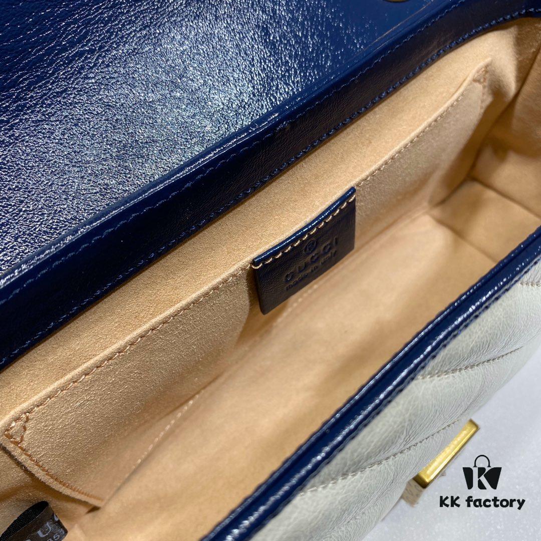 6930921d6e68136f4d9a9c4f GUCCI New Arrival High-Quality Authentic Stock, Top-Tier Original Order Item, Real Photo! White and Blue 446744, Size: 23 x 14 x 6 cm