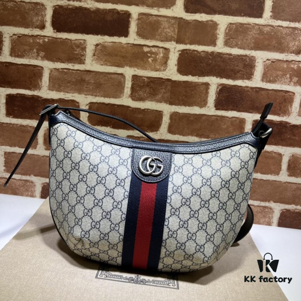 693092286e68136f4d9a9c61 GUCCI New Arrival Cabinet Quality, Top-Grade Original Order Item, Model No.: 598125 Blue Rubber Blue Leather, Size: 30 x 22 x 5.5 cm, In Stock