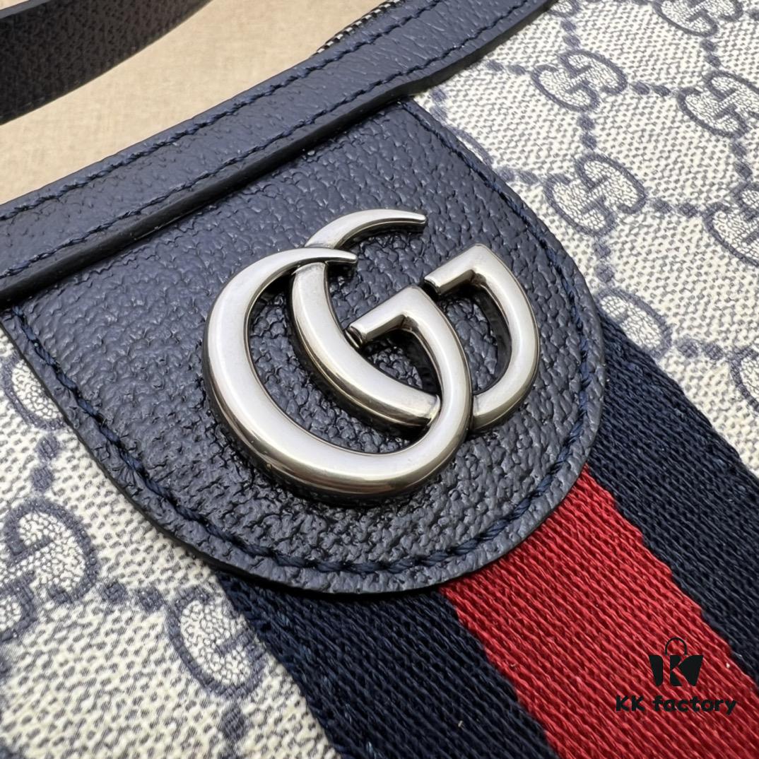 6930922a6e68136f4d9a9c64 GUCCI New Arrival Cabinet Quality, Top-Grade Original Order Item, Model No.: 598125 Blue Rubber Blue Leather, Size: 30 x 22 x 5.5 cm, In Stock