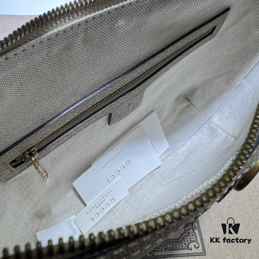 6930922f6e68136f4d9a9c6b GUCCI New Arrival High-Quality Authentic Stock, Item No. 598125 Beige Rubber Oats Design, Size: 30 x 22 x 5.5 cm