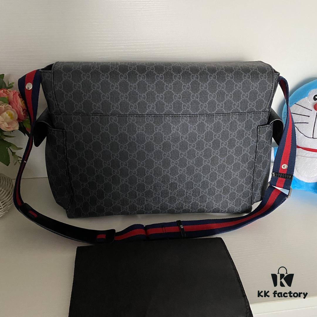6930922f6e68136f4d9a9c6d GUCCI Popular Mommy Diaper Bag Model 211131 Black Size 44×28×14cm