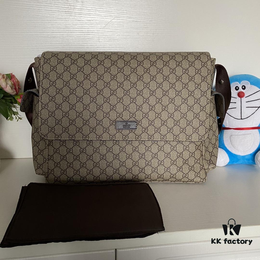 GUCCI Large Mommy Diaper Bag Model 211131 Brown