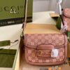 6930924e6e68136f4d9a9ca2 Small (Foldable Box) Size: 21×15 (Small) Gucci New Pink 1955 Horsebit Saddle Bag 💕