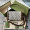 6930926b6e68136f4d9a9cd0 Gucci 1955 Horsebit Mini Bag in Beige and Ebony GG Supreme Canvas
