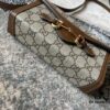 6930926d6e68136f4d9a9cd3 Gucci 1955 Horsebit Mini Bag in Beige and Ebony GG Supreme Canvas