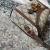 6930926d6e68136f4d9a9cd4 Gucci 1955 Horsebit Mini Bag in Beige and Ebony GG Supreme Canvas