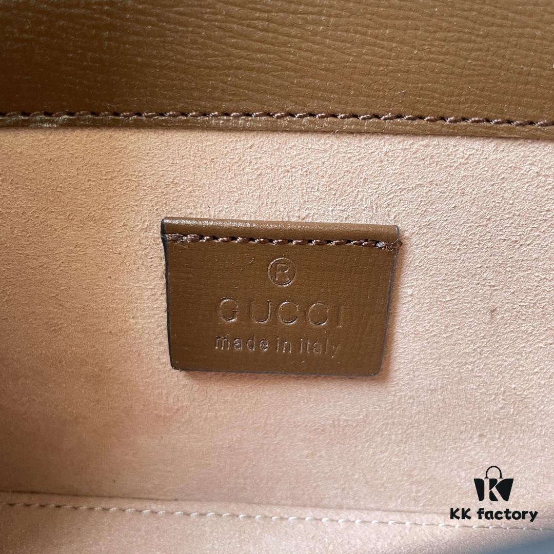 6930926f6e68136f4d9a9cd6 Gucci 1955 Horsebit Mini Bag in Beige and Ebony GG Supreme Canvas