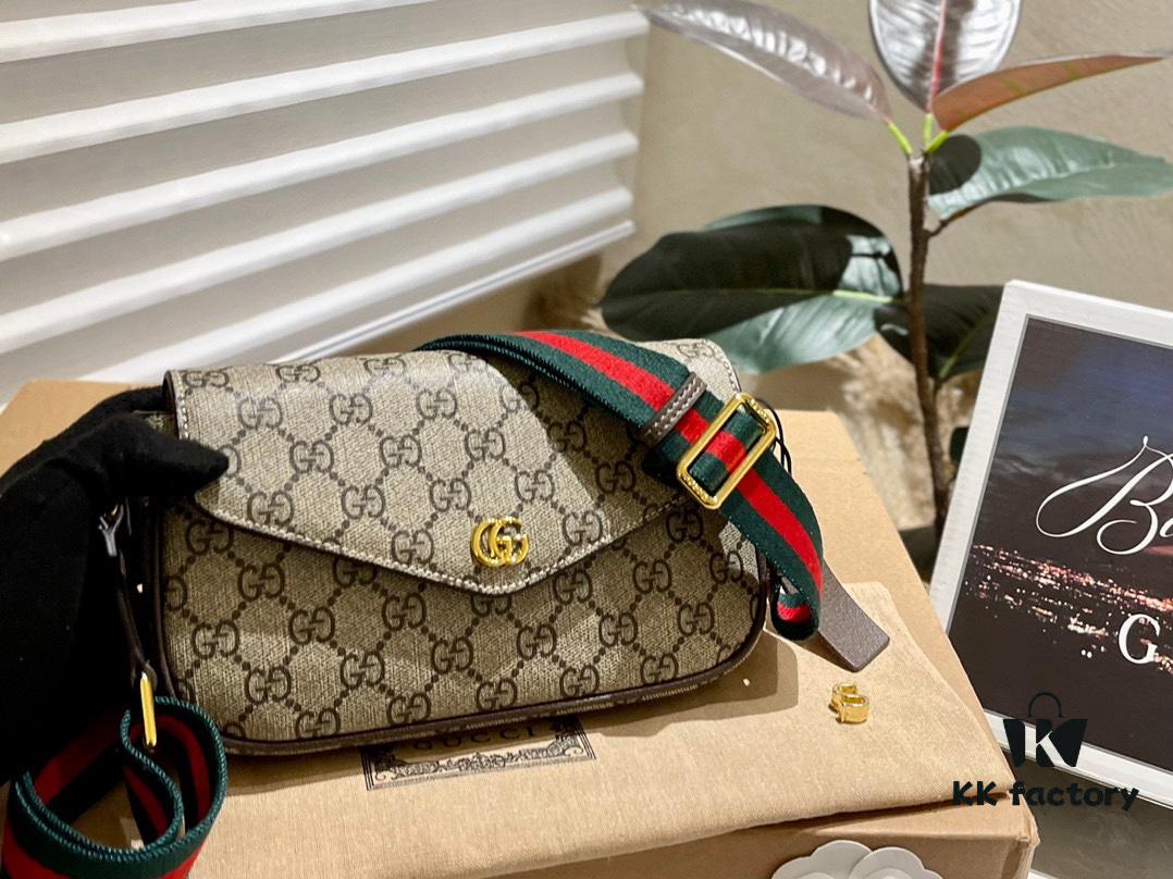 Gucci New Arrival Mahjong Bag, Envelope Style, Must-Have for Travel, Colored Strap