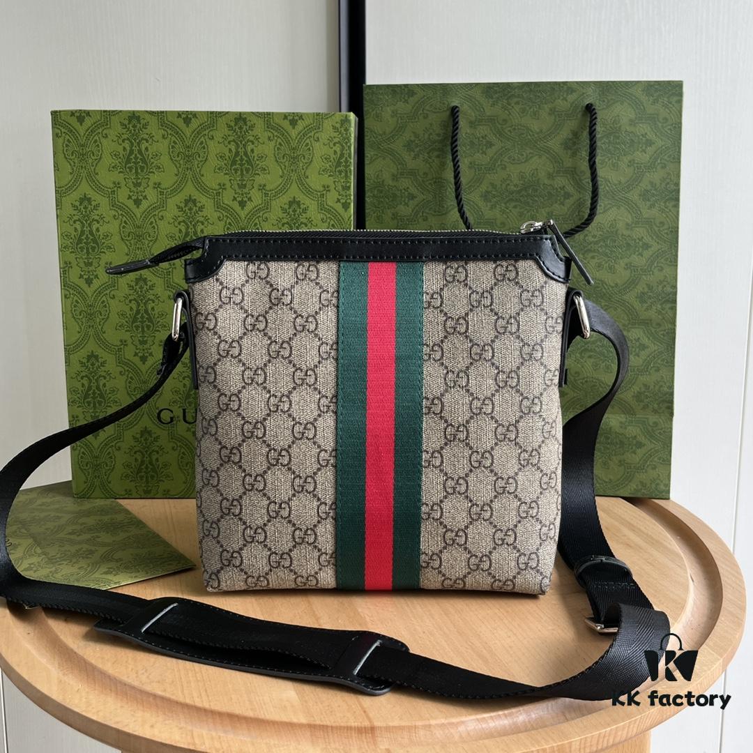 6930928a6e68136f4d9a9cfd Gucci GG Ophidia Print Series Men's Crossbody Bag Small Size 471454