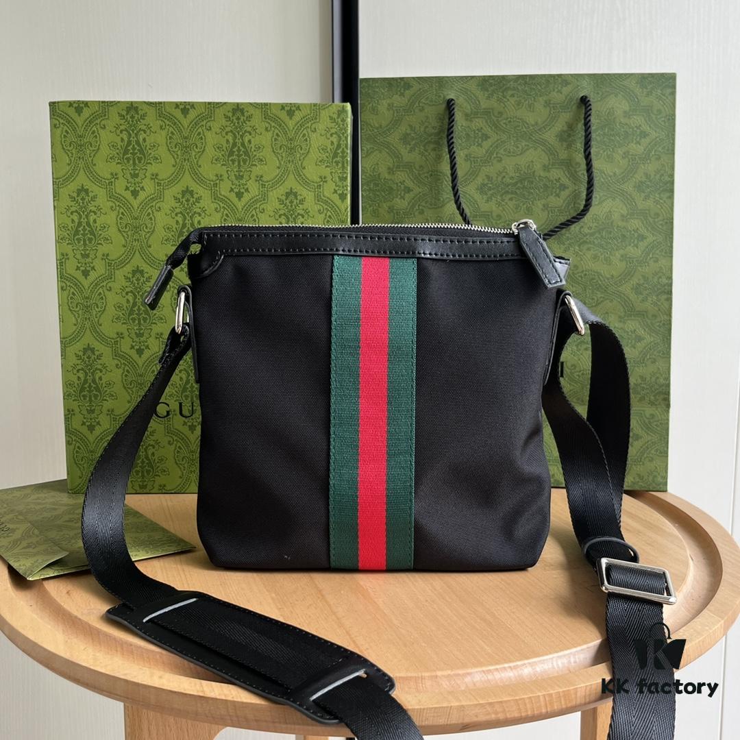 693092966e68136f4d9a9d0d Gucci GG Ophidia Print Series Men's Crossbody Bag Small Size 21*22*4cm Model No. 471454