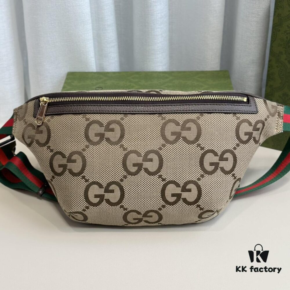 693092a06e68136f4d9a9d1c Gucci Super Double G Jumbo Series Belt Bag, Model Number: 696031 Coffee Fabric