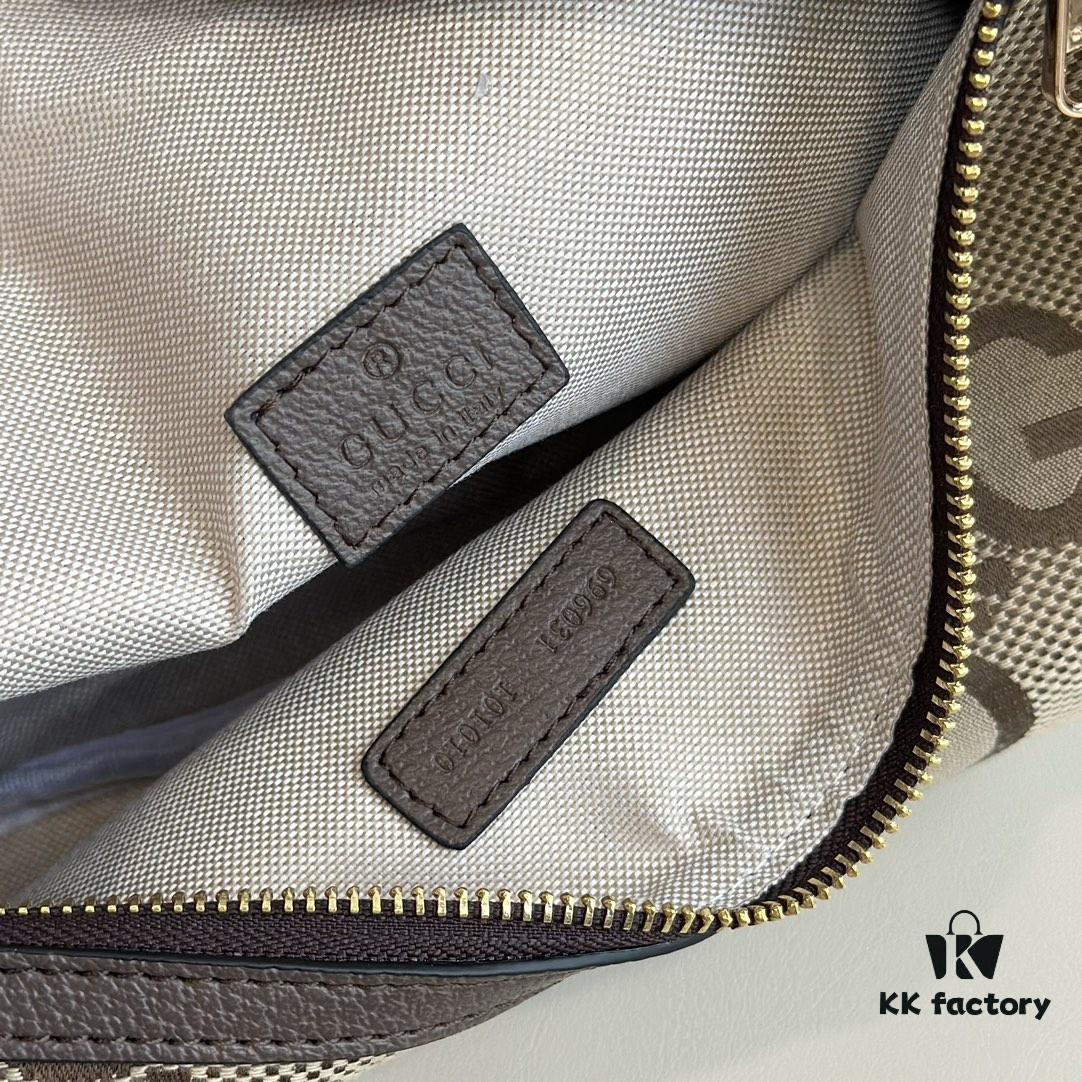 693092a36e68136f4d9a9d20 Gucci Super Double G Jumbo Series Belt Bag, Model Number: 696031 Coffee Fabric