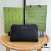 693092a56e68136f4d9a9d24 Gucci Canvas and Leather GG Print Zipper Bag Unisex Crossbody Waist Pouch