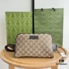 693092ab6e68136f4d9a9d2d Gucci Canvas and Leather GG Print Zipper Bag Unisex Chest Waist Crossbody Bag