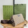 693092ab6e68136f4d9a9d2e Gucci Canvas and Leather GG Print Zipper Bag Unisex Chest Waist Crossbody Bag