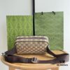 693092ac6e68136f4d9a9d2f Gucci Canvas and Leather GG Print Zipper Bag Unisex Chest Waist Crossbody Bag