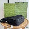 693092b26e68136f4d9a9d3a Gucci New Flat Messenger Bag Model 449172 Black Fabric Size 28x20x9cm