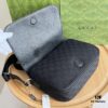693092b46e68136f4d9a9d3b Gucci New Flat Messenger Bag Model 449172 Black Fabric Size 28x20x9cm