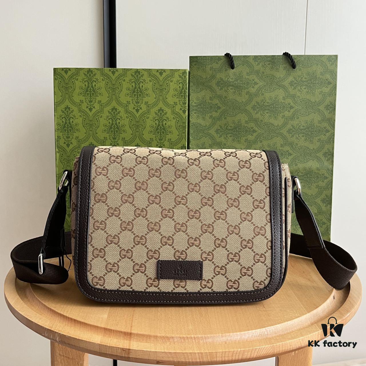693092b66e68136f4d9a9d3f Gucci New Flat Messenger Bag Model 449172 Khaki