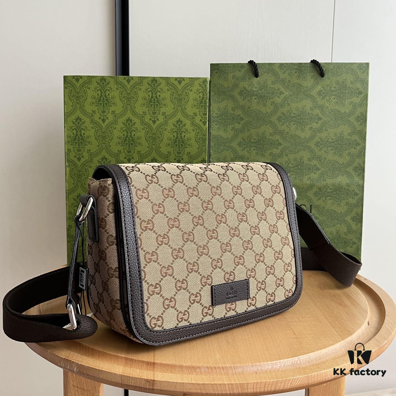 693092b66e68136f4d9a9d40 Gucci New Flat Messenger Bag Model 449172 Khaki
