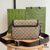693092b76e68136f4d9a9d41 Gucci New Flat Messenger Bag Model 449172 Khaki
